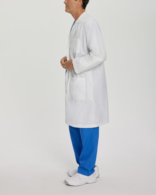 3-Pocket Full-Length White Coat | White