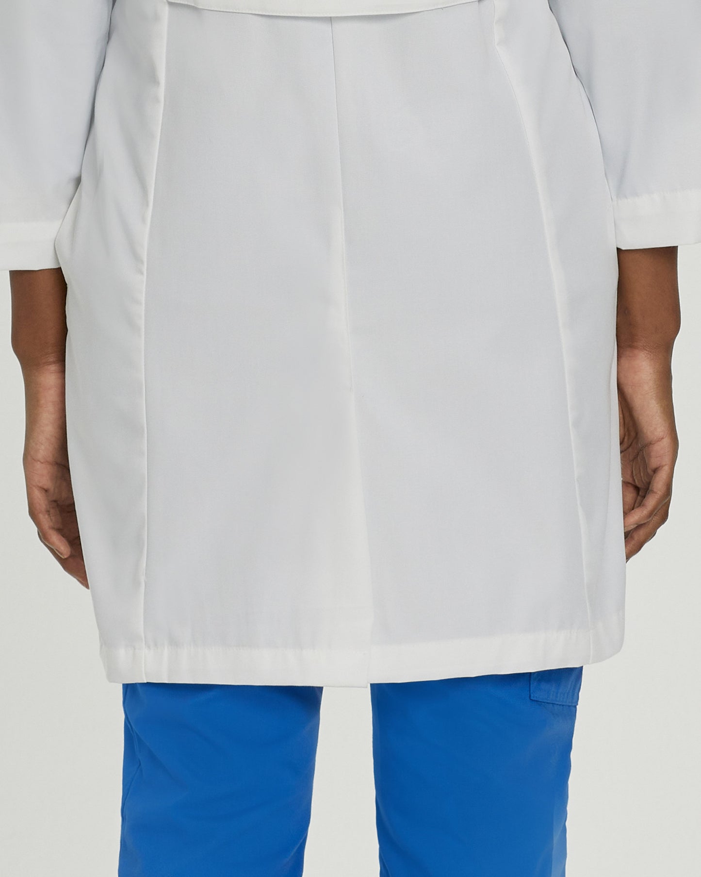 5-Pocket Full-Length White Coat | White Twill