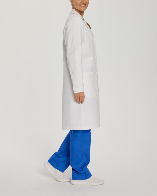 3-Pocket Full-Length White Coat | White