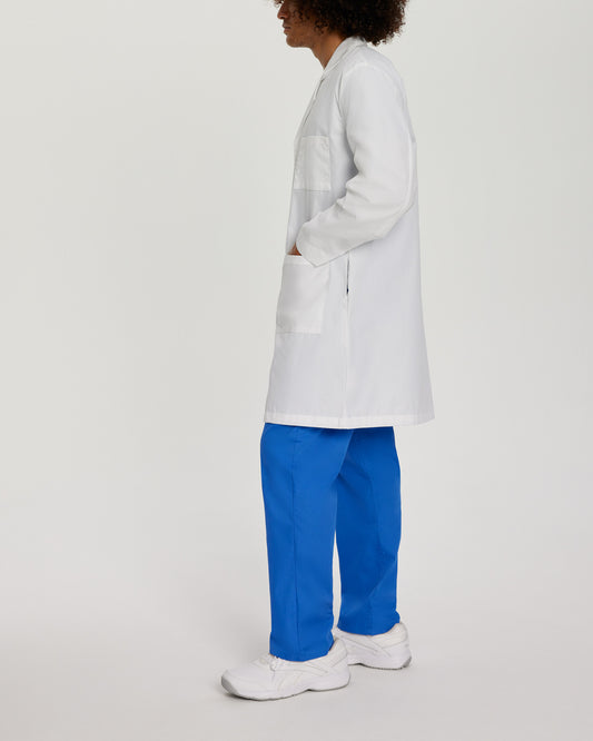 3-Pocket Full-Length White Coat | White