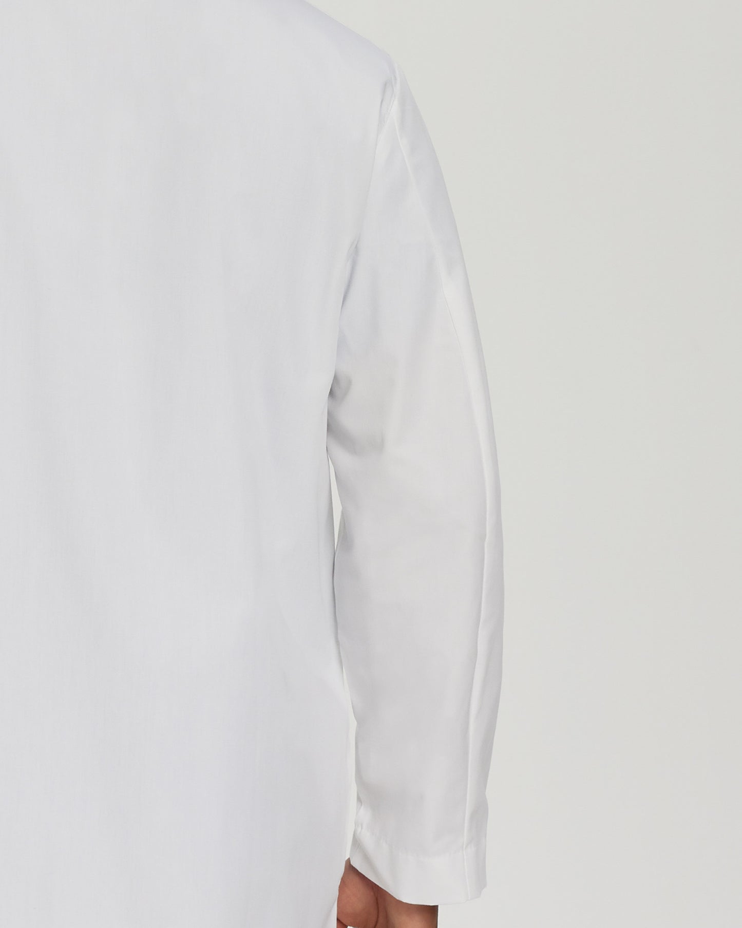 3-Pocket Full-Length White Coat | White