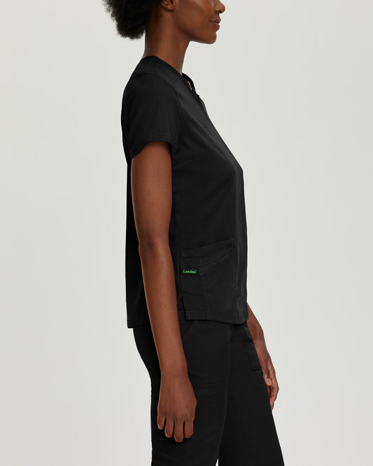 ProFlex 3-Pocket V-Neck Top | Black