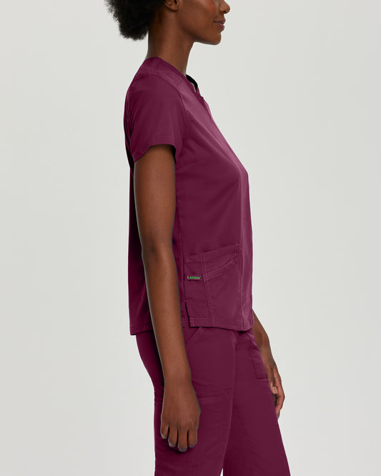 ProFlex 3-Pocket V-Neck Top | Wine
