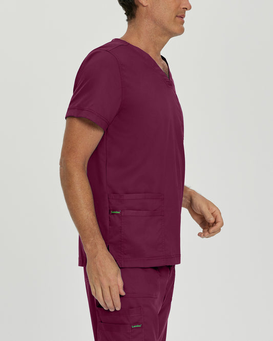 ProFlex 4-Pocket V-Neck Top | Wine