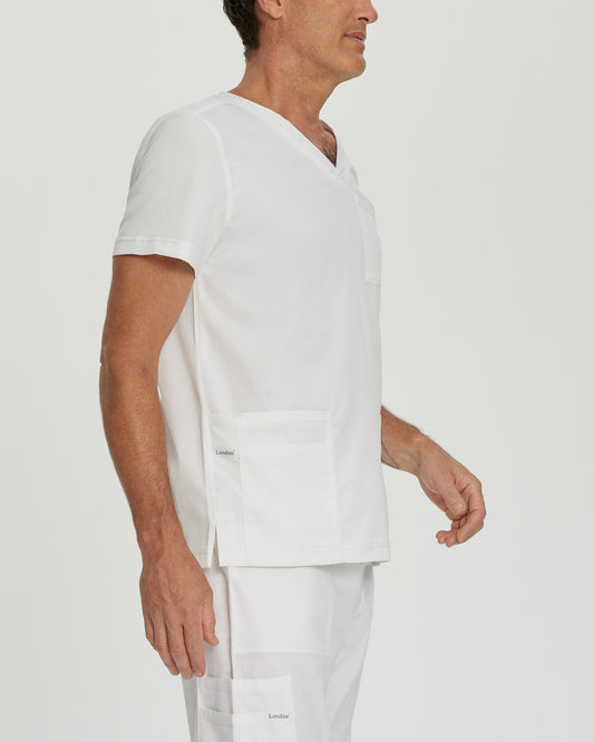 ProFlex 4-Pocket V-Neck Top | White