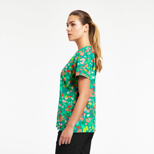 3-Pocket V-Neck Top | Geo Fun