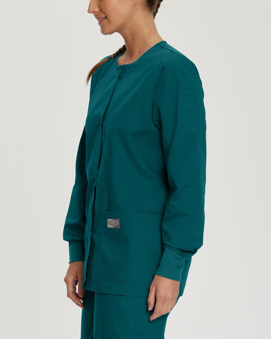 Scrub Zone 3-Pocket Warm-Up Jacket | Caribbean