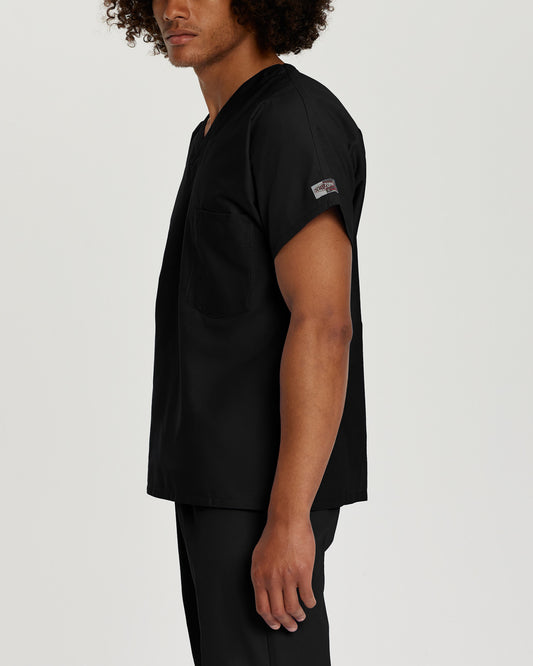 Scrub Zone 1-Pocket V-Neck Top | Black