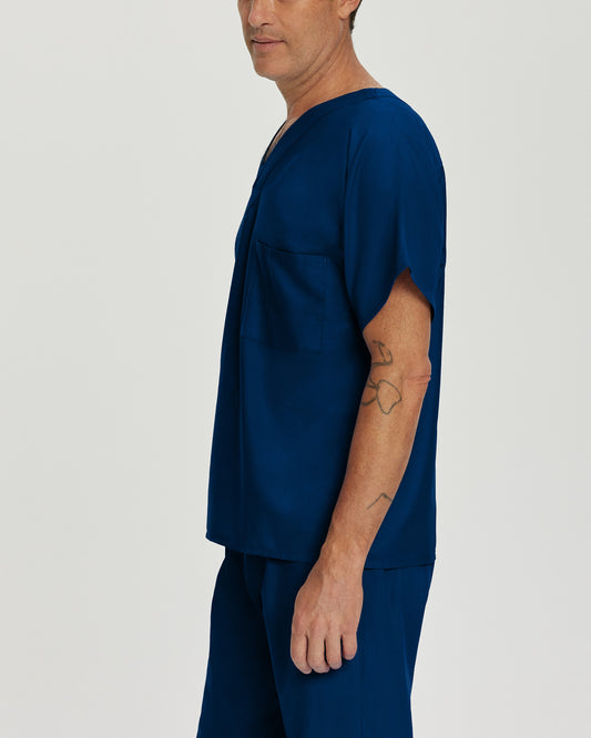 Essentials Reversible 1-Pocket V-Neck Top | Navy