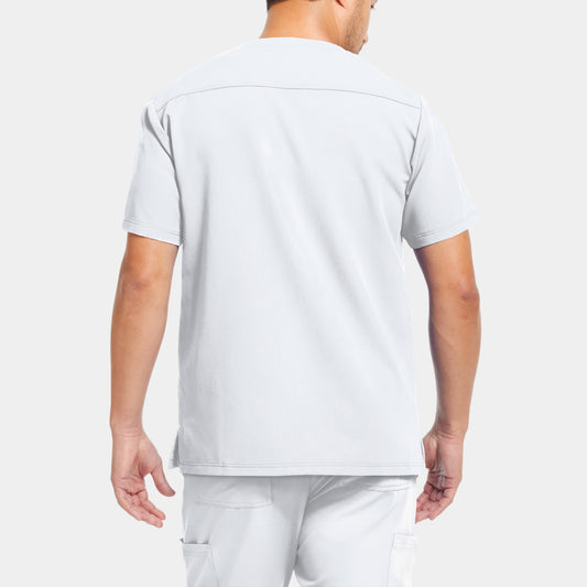 V-Tess 3-Pocket V-Neck Top | White