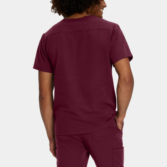 V-Tess 2-Pocket V-Neck Top | Wine