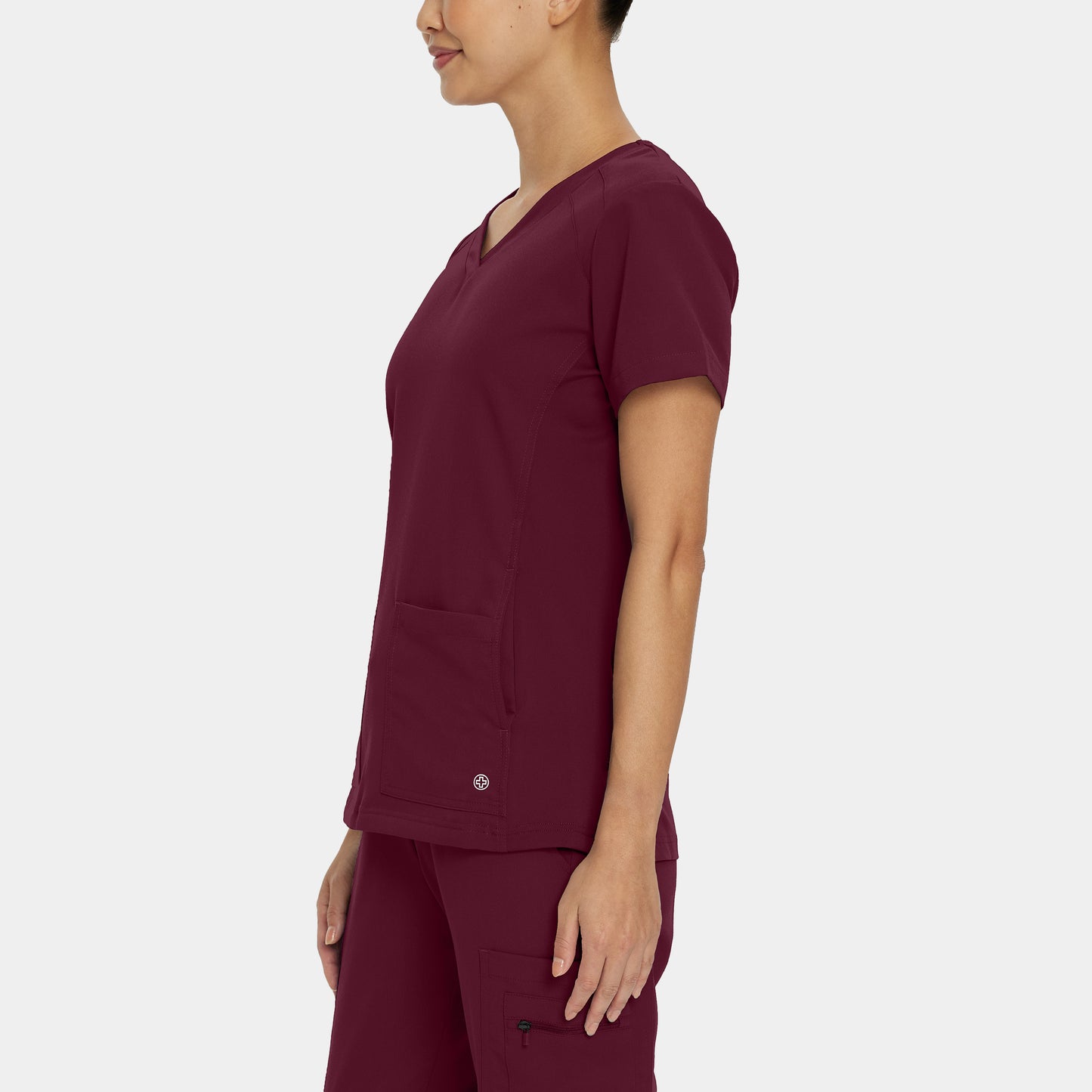 V-Tess 4-Pocket V-Neck Top | Wine