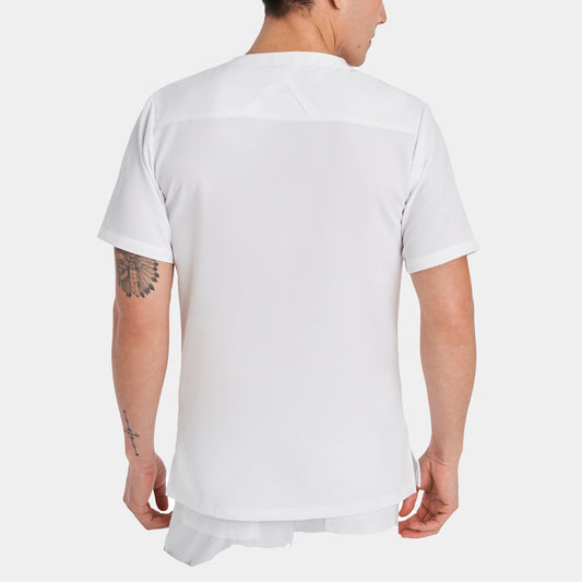 V-Tess 3-Pocket V-Neck Top | White