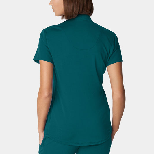 V-Tess 2-Pocket V-Neck Top | Caribbean