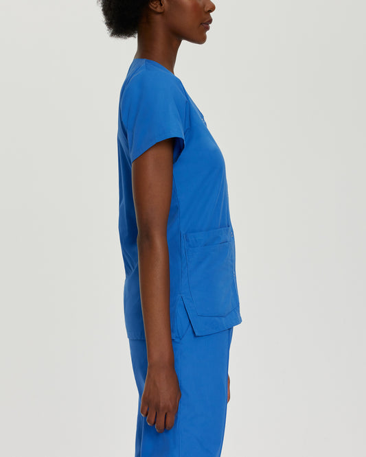 Essentials 4-Pocket V-Neck Top | Royal