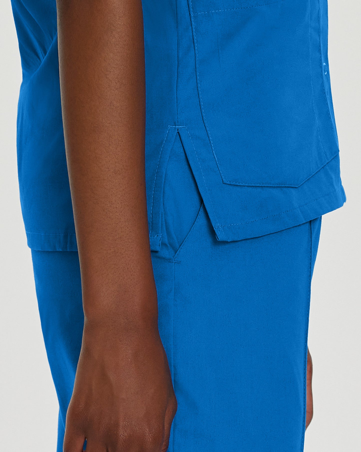 Essentials 4-Pocket V-Neck Top | Royal