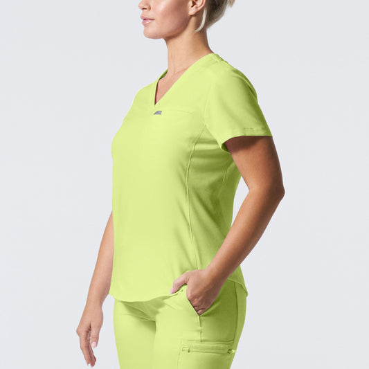 Forward 2-Pocket V-Neck Top | Citron