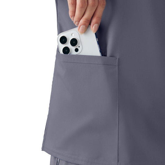 ProFlex 3-Pocket V-Neck Top | Steel