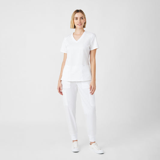 ProFlex 3-Pocket V-Neck Top | White