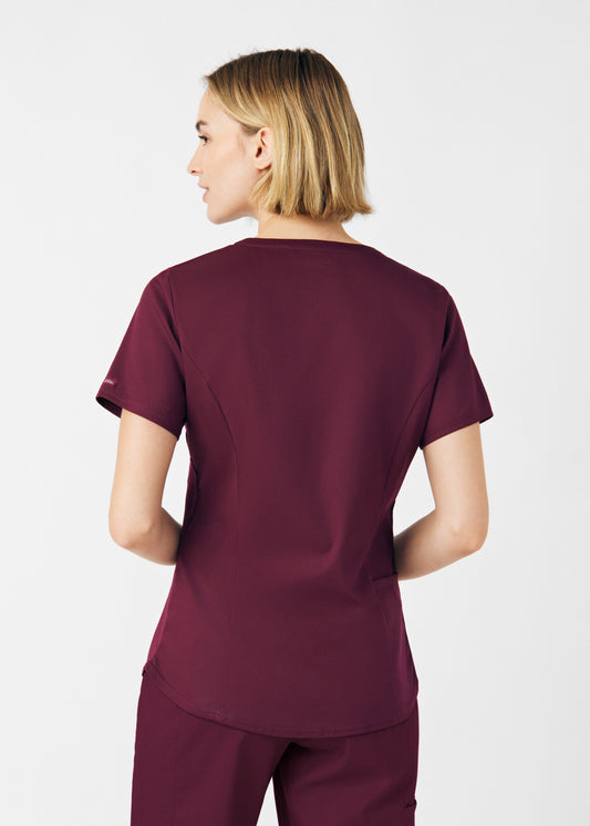 ProFlex 2-Pocket V-Neck Top | Wine