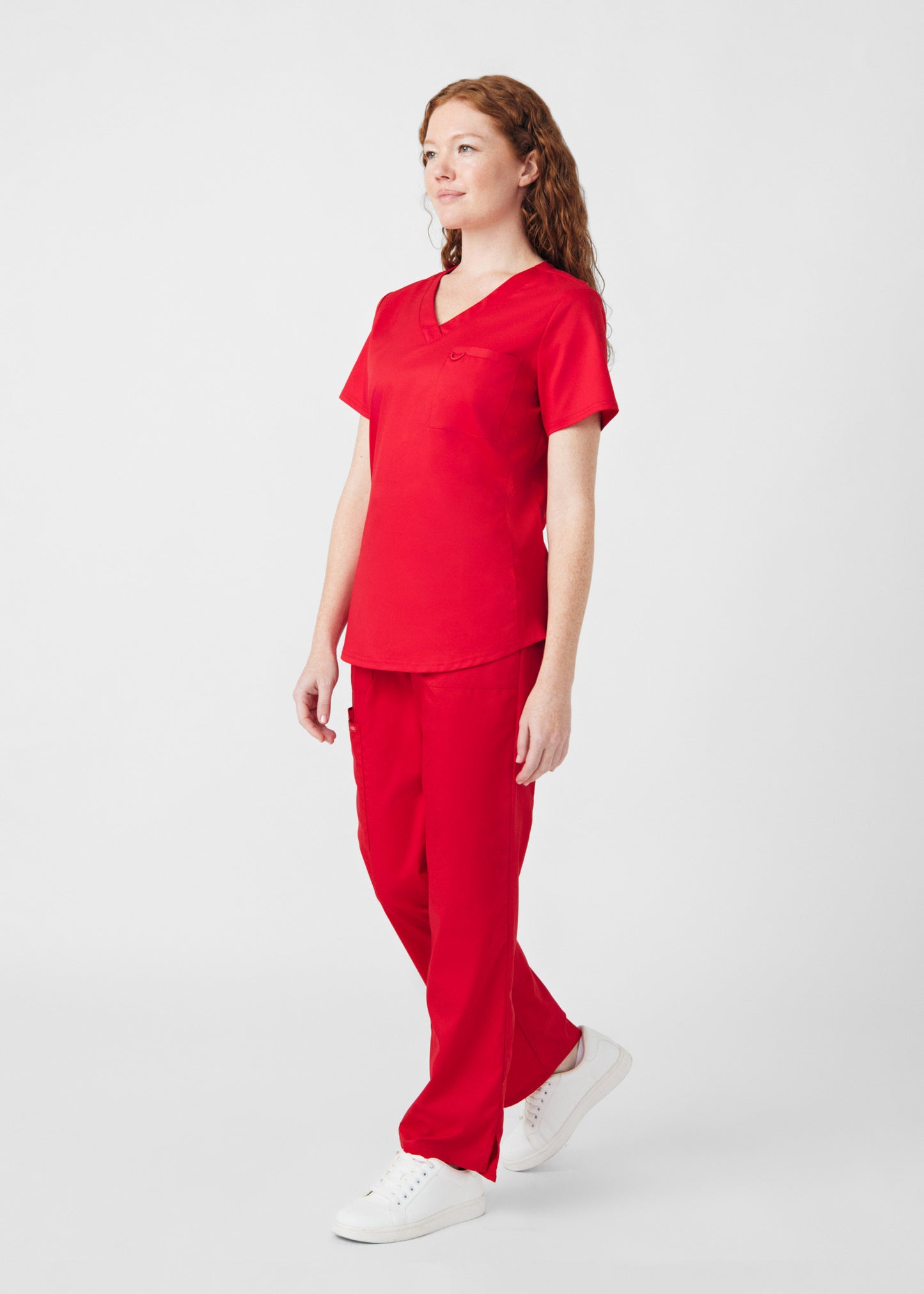 ProFlex 2-Pocket V-Neck Top | True Red