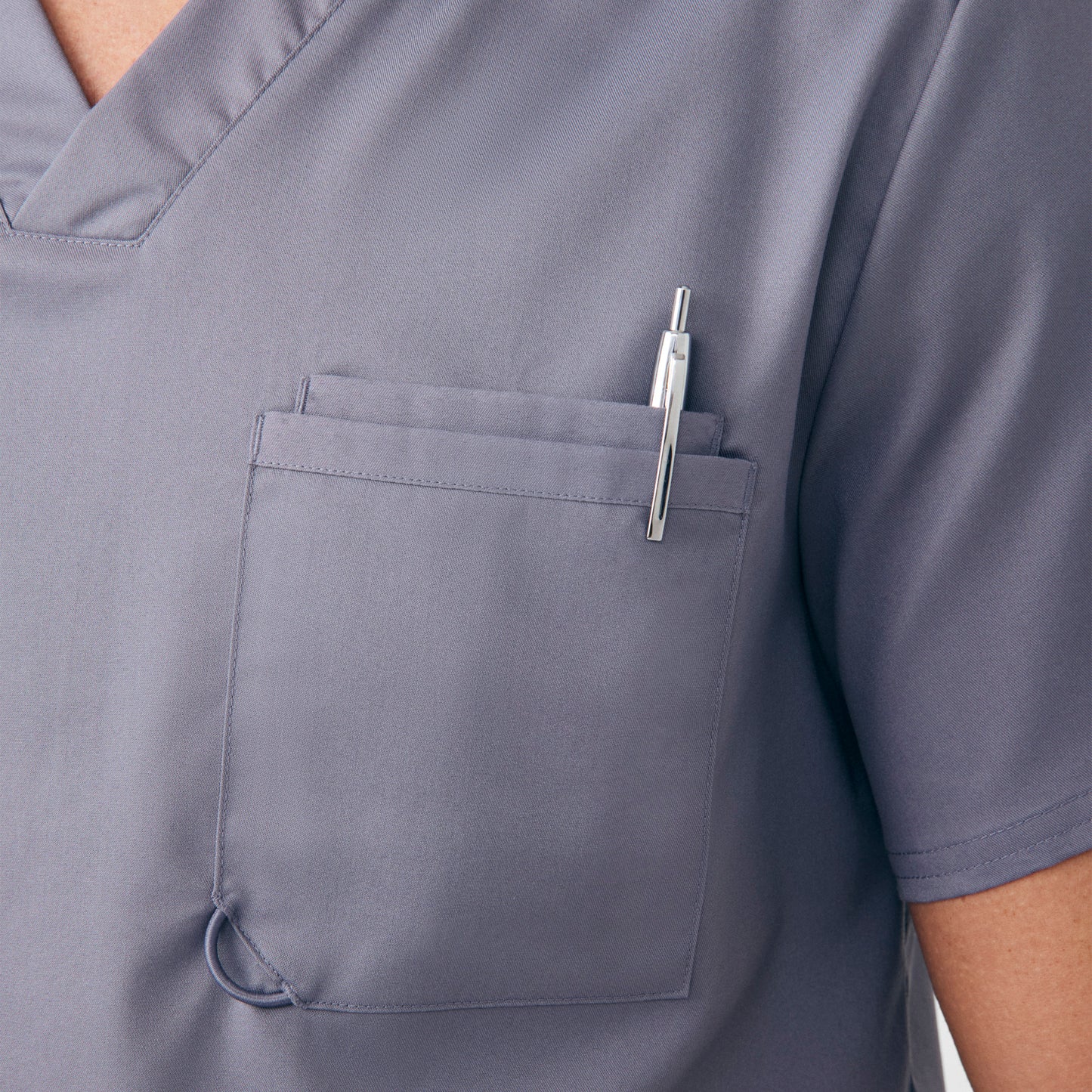 ProFlex 2-Pocket V-Neck Top | Steel