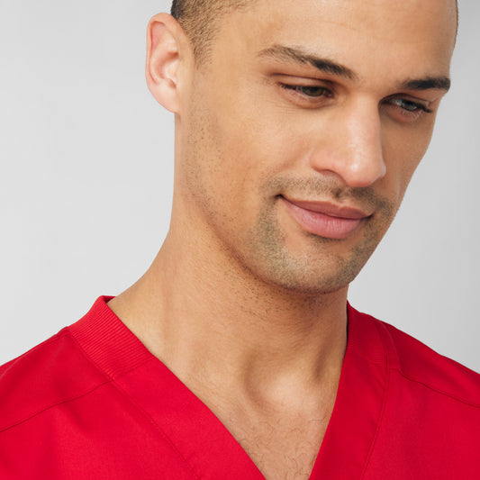 ProFlex 2-Pocket V-Neck Top | True Red