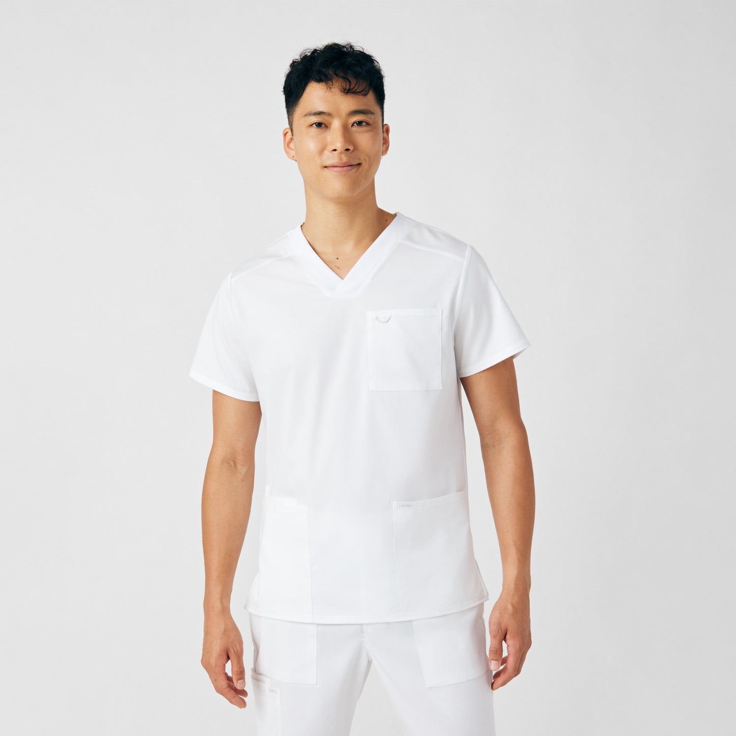 ProFlex 4-Pocket V-Neck Top | White