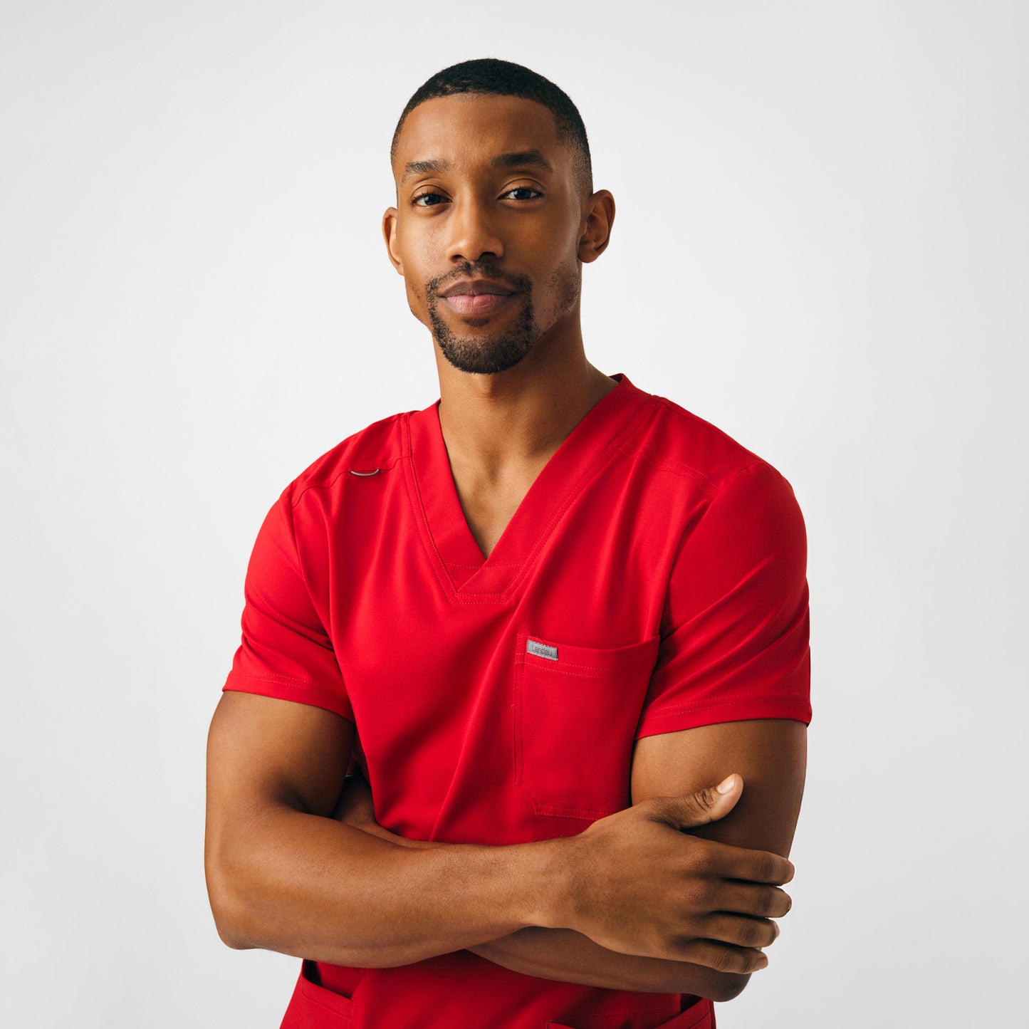 Forward 4-Pocket V-Neck Top | Red