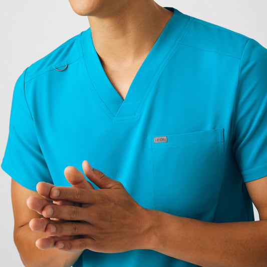 Forward 4-Pocket V-Neck Top | Teal