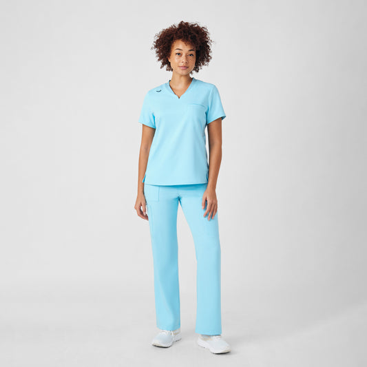 VIBE 2-Pocket V-Neck Top | Island Blue