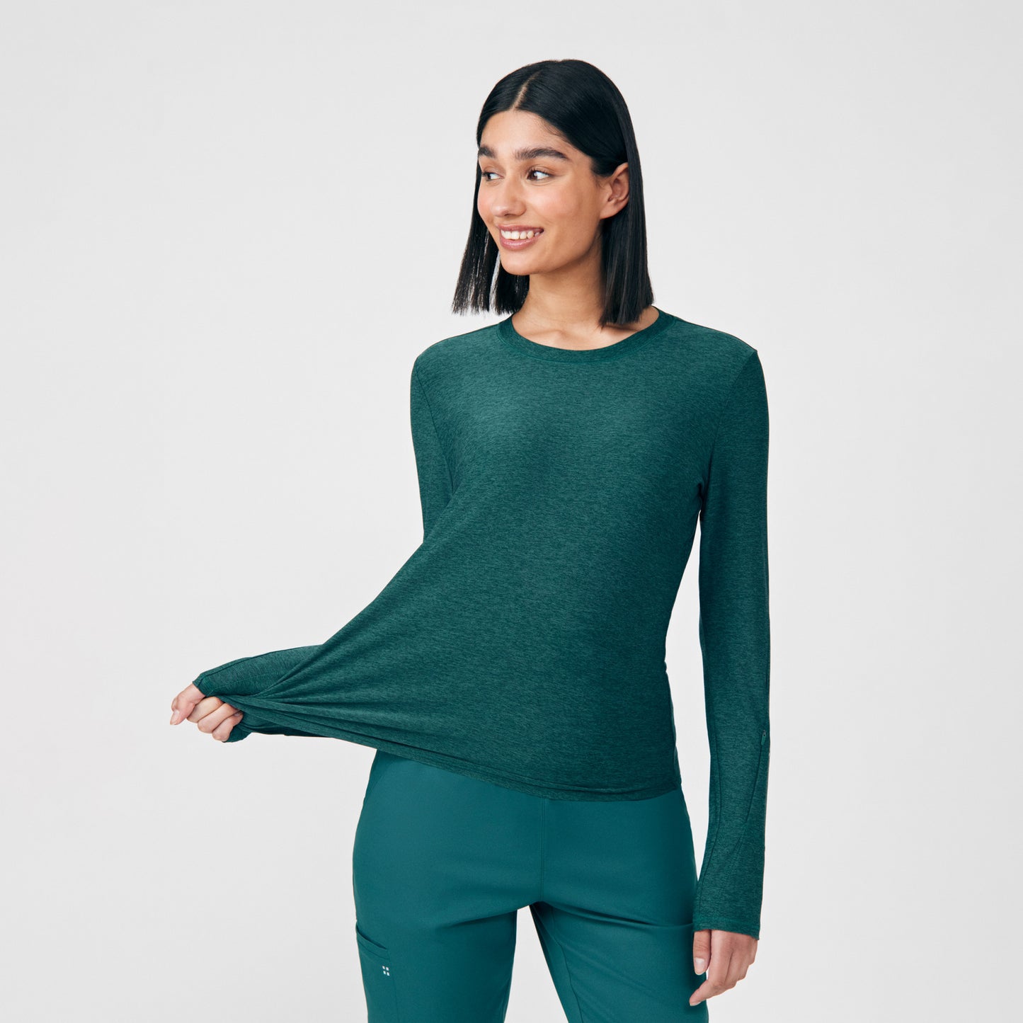 VIBE 1-Pocket Long-Sleeve Tee | Heather Fern