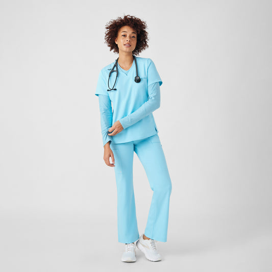 VIBE 1-Pocket Long-Sleeve Tee | Heather Island Blue