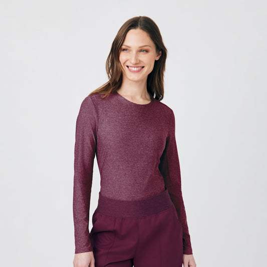 VIBE 1-Pocket Long-Sleeve Tee | Heather Wine