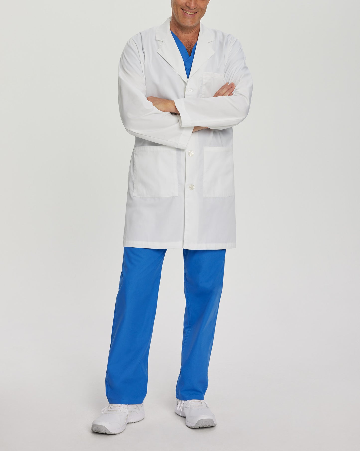 5-Pocket Full-Length White Coat  | White Polycotton Twill