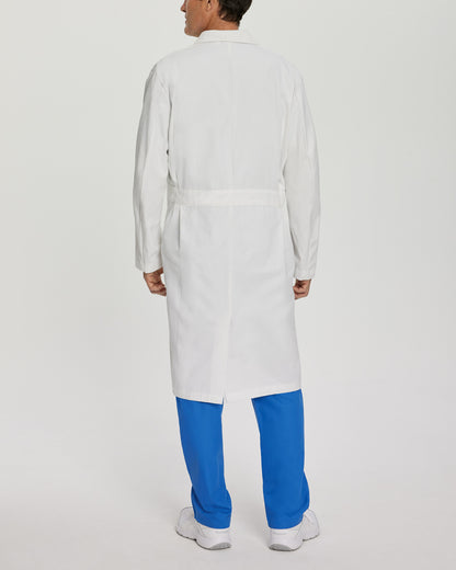 3-Pocket Full-Length White Coat  | White