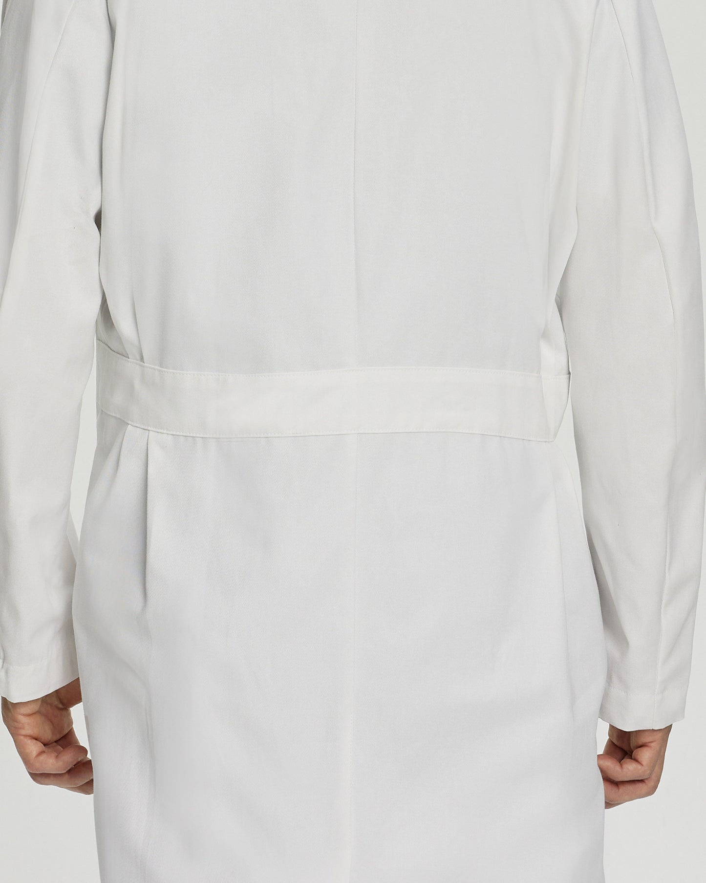 3-Pocket Full-Length White Coat  | White