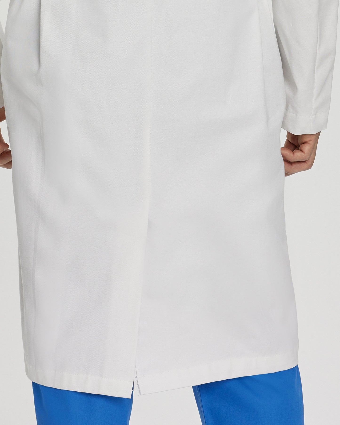 3-Pocket Full-Length White Coat  | White