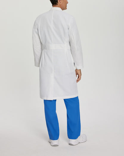 3-Pocket Full-Length White Coat  | White