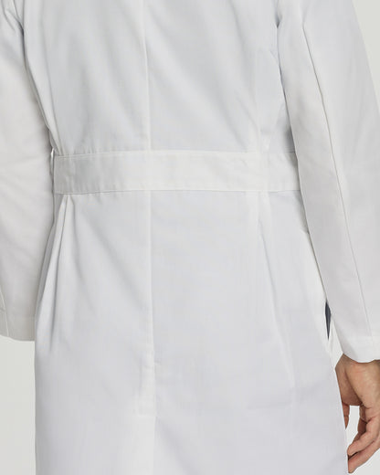 3-Pocket Full-Length White Coat  | White