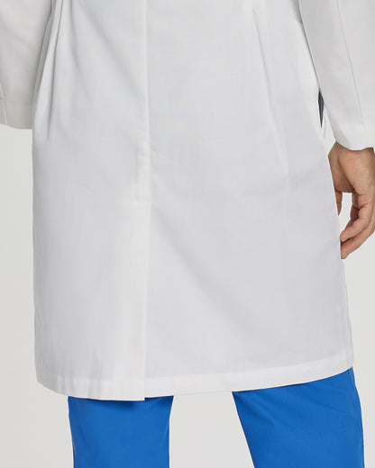 3-Pocket Full-Length White Coat  | White