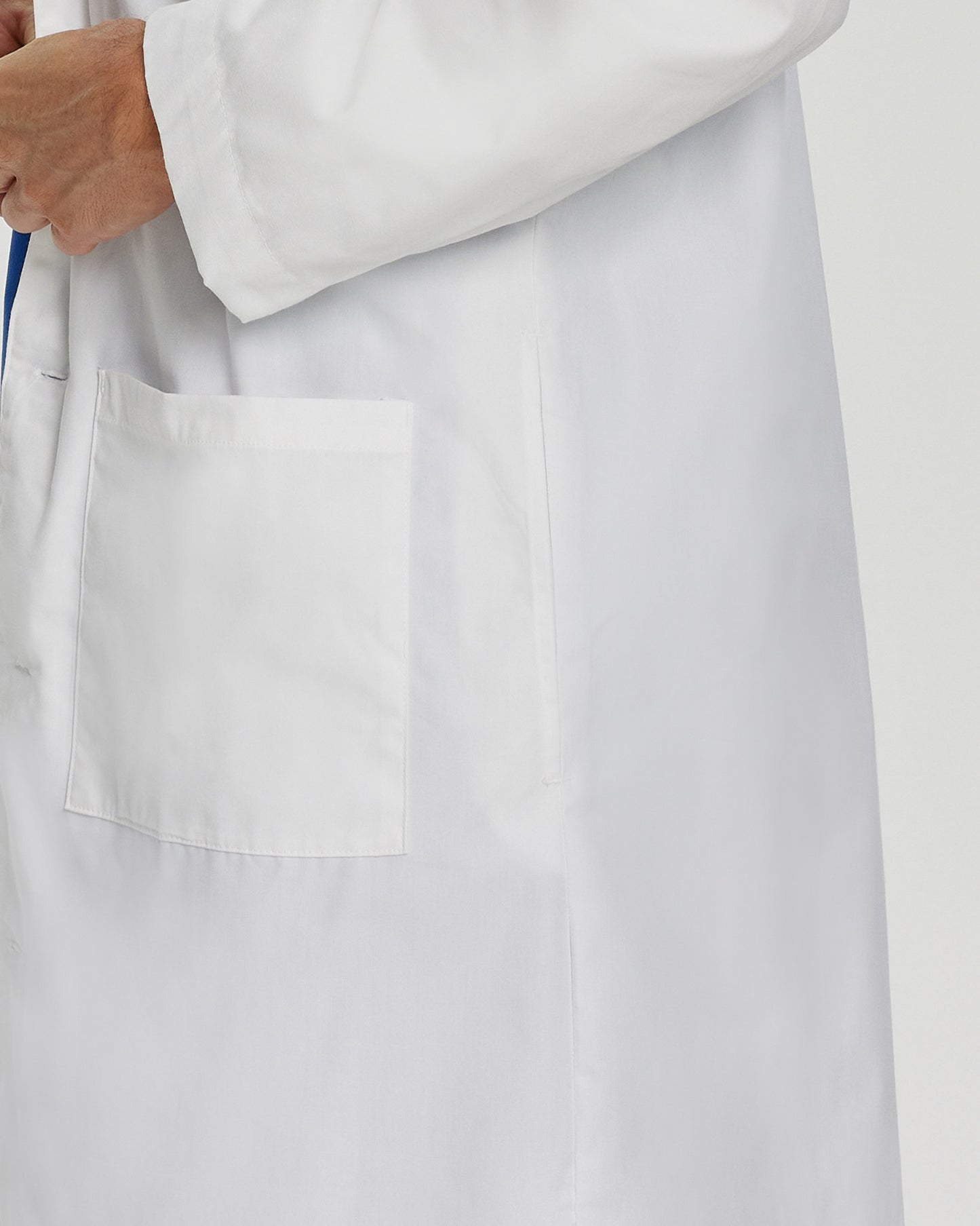 3-Pocket Full-Length White Coat  | White