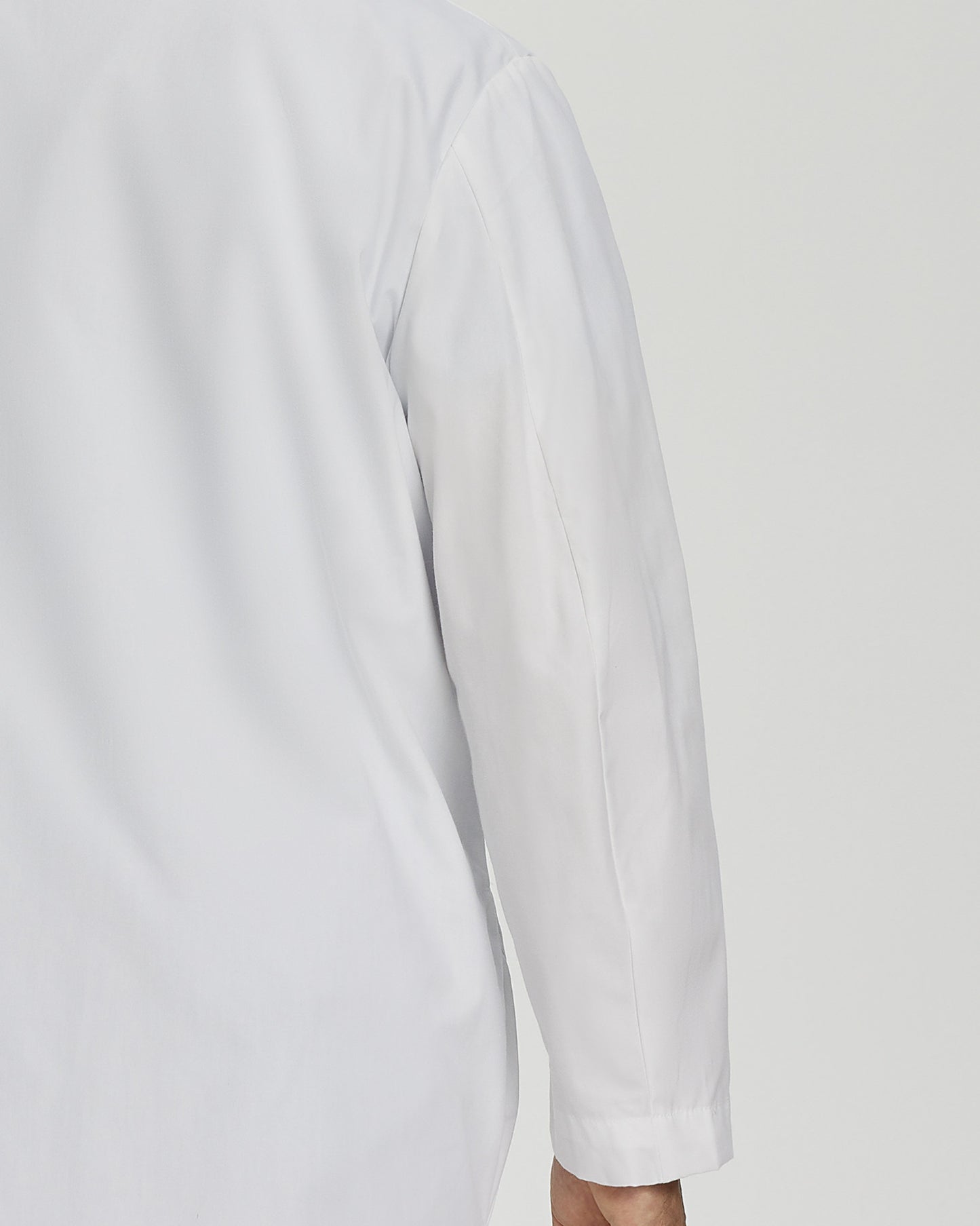 3-Pocket Full-Length White Coat  | White