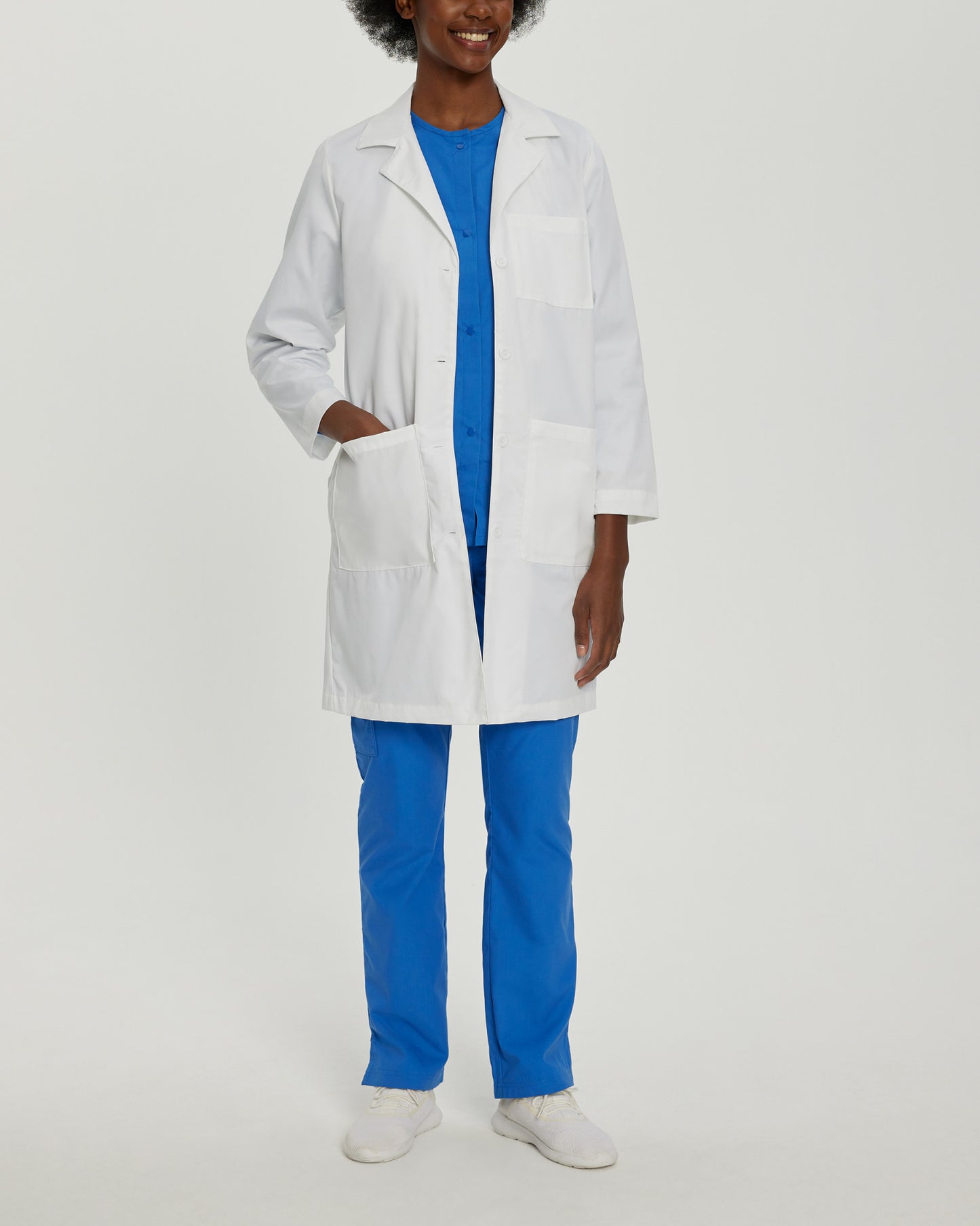 5-Pocket Full-Length White Coat  | White Twill