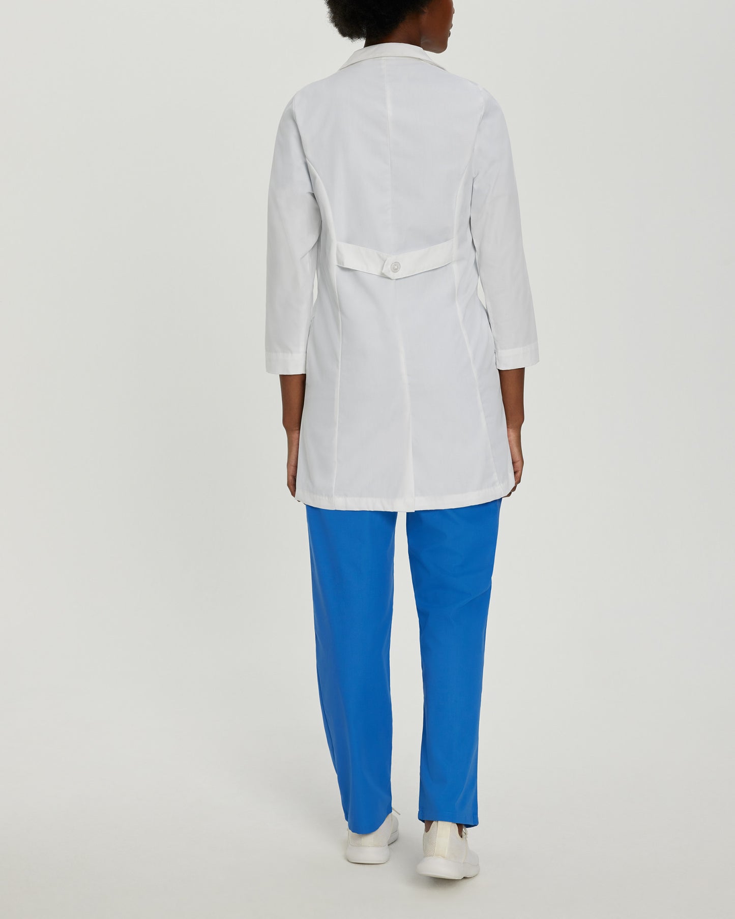 3-Pocket Full-Length White Coat  | White