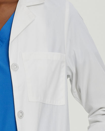 3-Pocket Full-Length White Coat  | White
