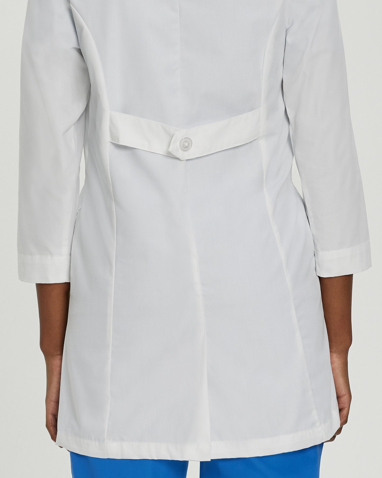 3-Pocket Full-Length White Coat  | White