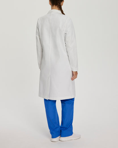 3-Pocket Full-Length White Coat  | White