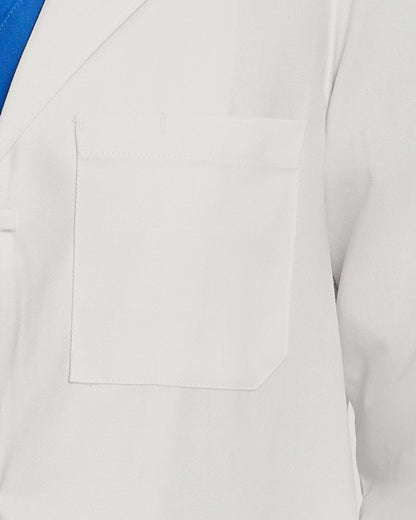 3-Pocket Full-Length White Coat  | White