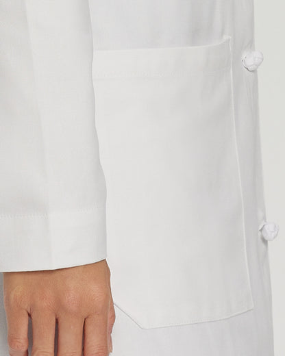 3-Pocket Full-Length White Coat  | White
